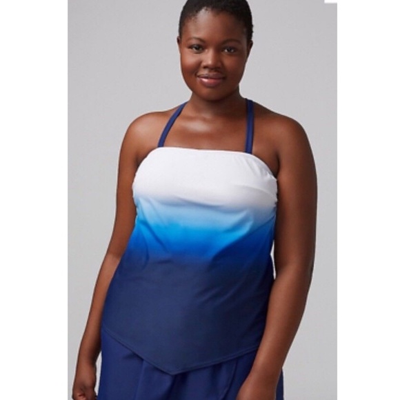 Lane Bryant Cacique Other - Lane Bryant 20 Tankini Top Ombré Shelf Bra Swim